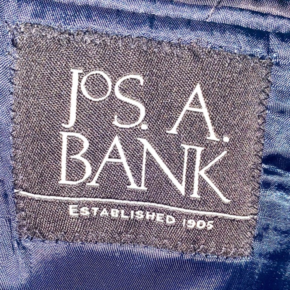 Jos A Bank 100% wool Blue Men’s Suit Cost sz 48 XL - Picture 3 of 5